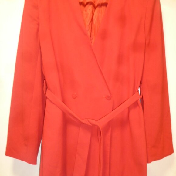 Rena Rowan Saville Women's Blazer Jacket with tie belt– Size 14 – Red – Like New - Picture 2 of 8